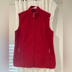 KAREN SCOTT SPORT Women's Red Fleece Vest Size M